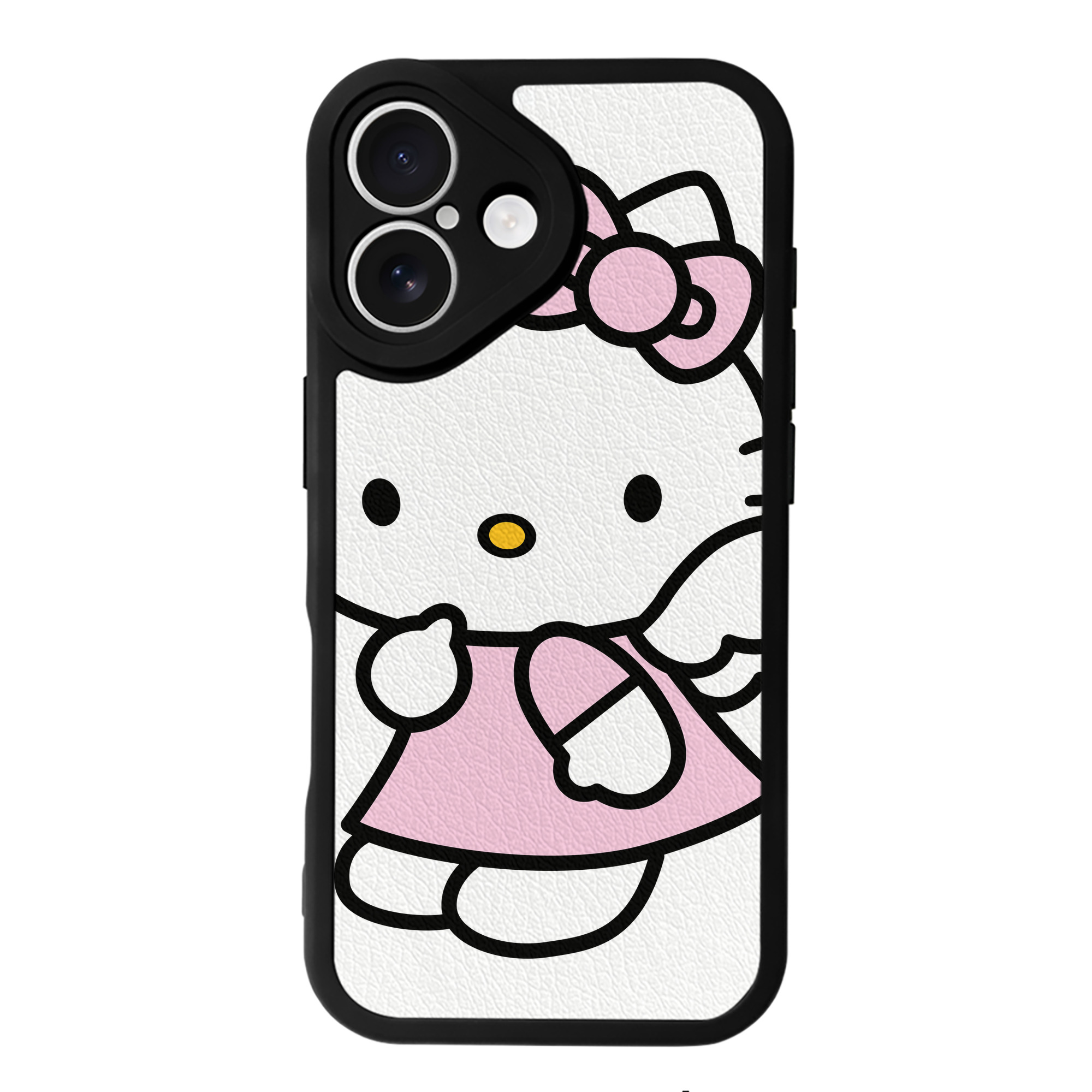 （画像用） Hello Kitty ハローキティ 【iPhone 16シリーズ対応】シリコンスマホケース（レザー調） 材質：シリコン